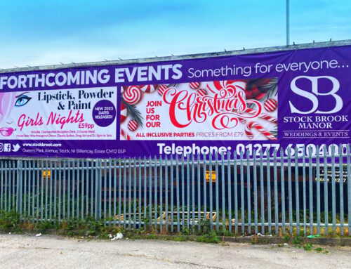 SPOTTED! OUR RECENT BILLBOARD DESIGN FOR STOCK BROOK MANOR…